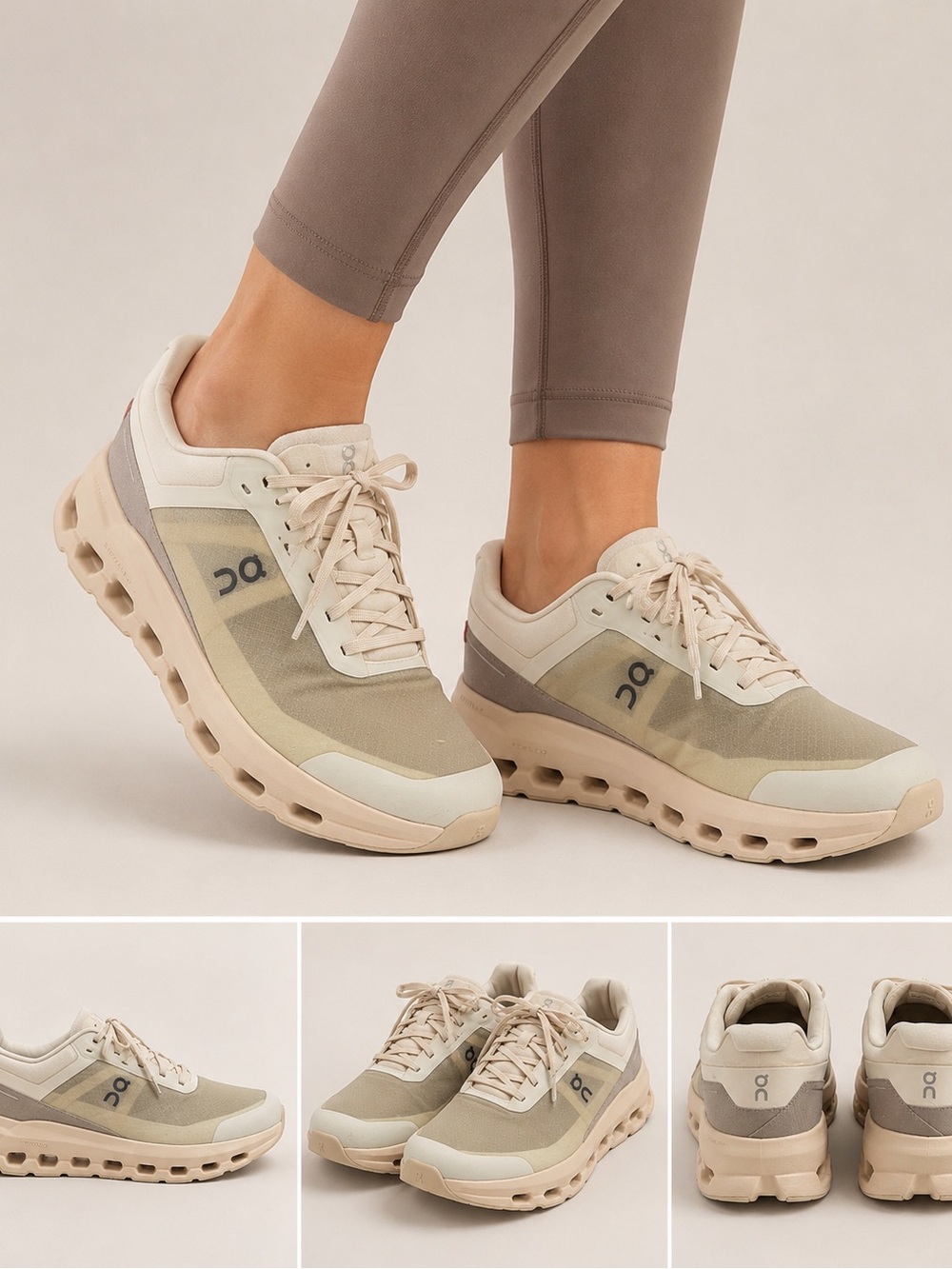 On Running Cloudnova Women’s Running Shoes — Beige size 8